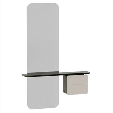 One More Look Spejl - Black Oak/Pearl White - H: 118 cm - Umage