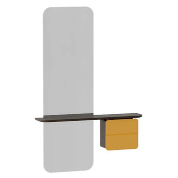 One More Look Spejl - Dark Oak/Saffron Yellow - H: 118 cm - Umage