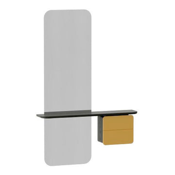 One More Look Spejl - Black Oak/Saffron Yellow - H: 118 cm - Umage
