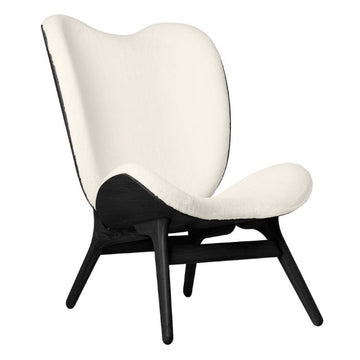 A Conversation Piece Tall Lænestol - Black Oak / Teddy White - H: 106 cm - Umage