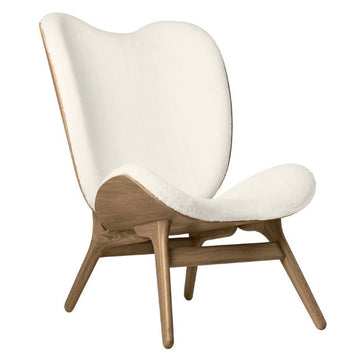 A Conversation Piece Tall Lænestol - Dark Oak / Teddy White - H: 106 cm - Umage