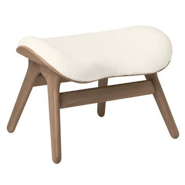 A Conversation Piece Ottoman - Dark Oak/Teddy White - H: 43 cm - Umage
