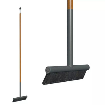 Udendørs kost - Antracite/teak - 50 cm - Rizz
