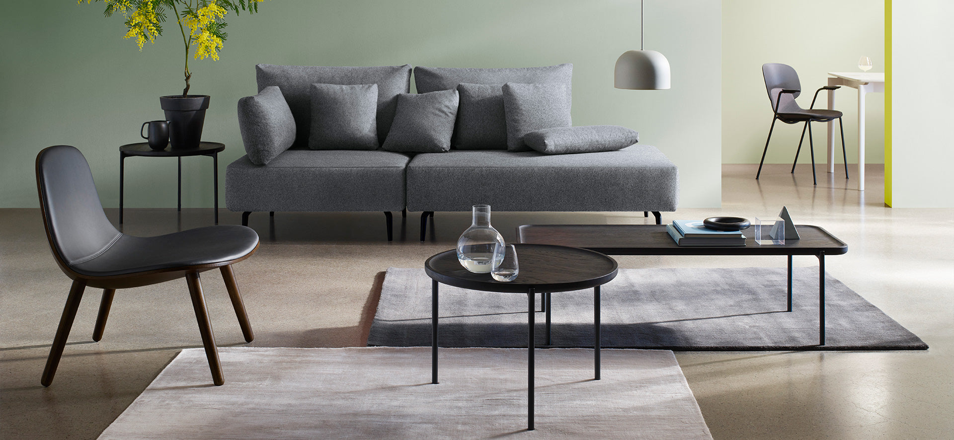 EVA SOLO ABALONE Loungestol (Røget eg m. sort læder) - Eva Solo