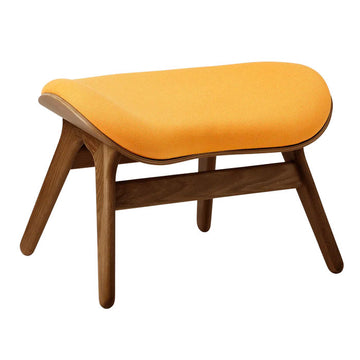 A Conversation Piece Ottoman - Dark Oak / Tangerine - H: 43 cm - Umage