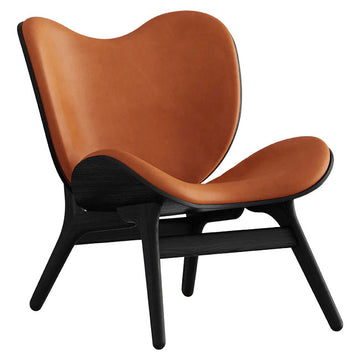 A Conversation Piece Lænestol - Black/Rust Dunes læder - H: 83 cm - Umage