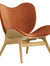 A Conversation Piece Lænestol - Oak/Rust Dunes læder - H: 83 cm - Umage