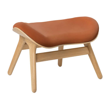 A Conversation Piece Ottoman - Oak / Rust Dunes læder - H: 43 cm - Umage