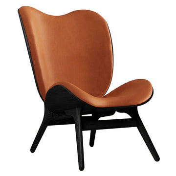 A Conversation Piece Tall Lænestol - Black / Rust Dunes læder - H: 106 cm - Umage