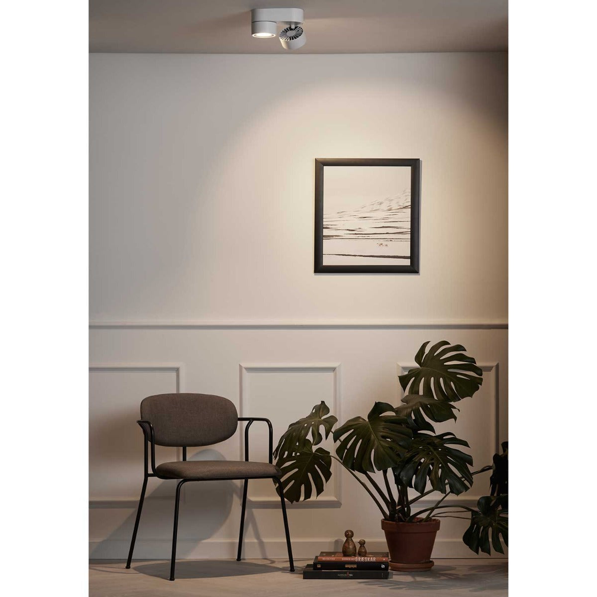 Aim Spot Double Loft/Vægspot - Hvid - Loom Design