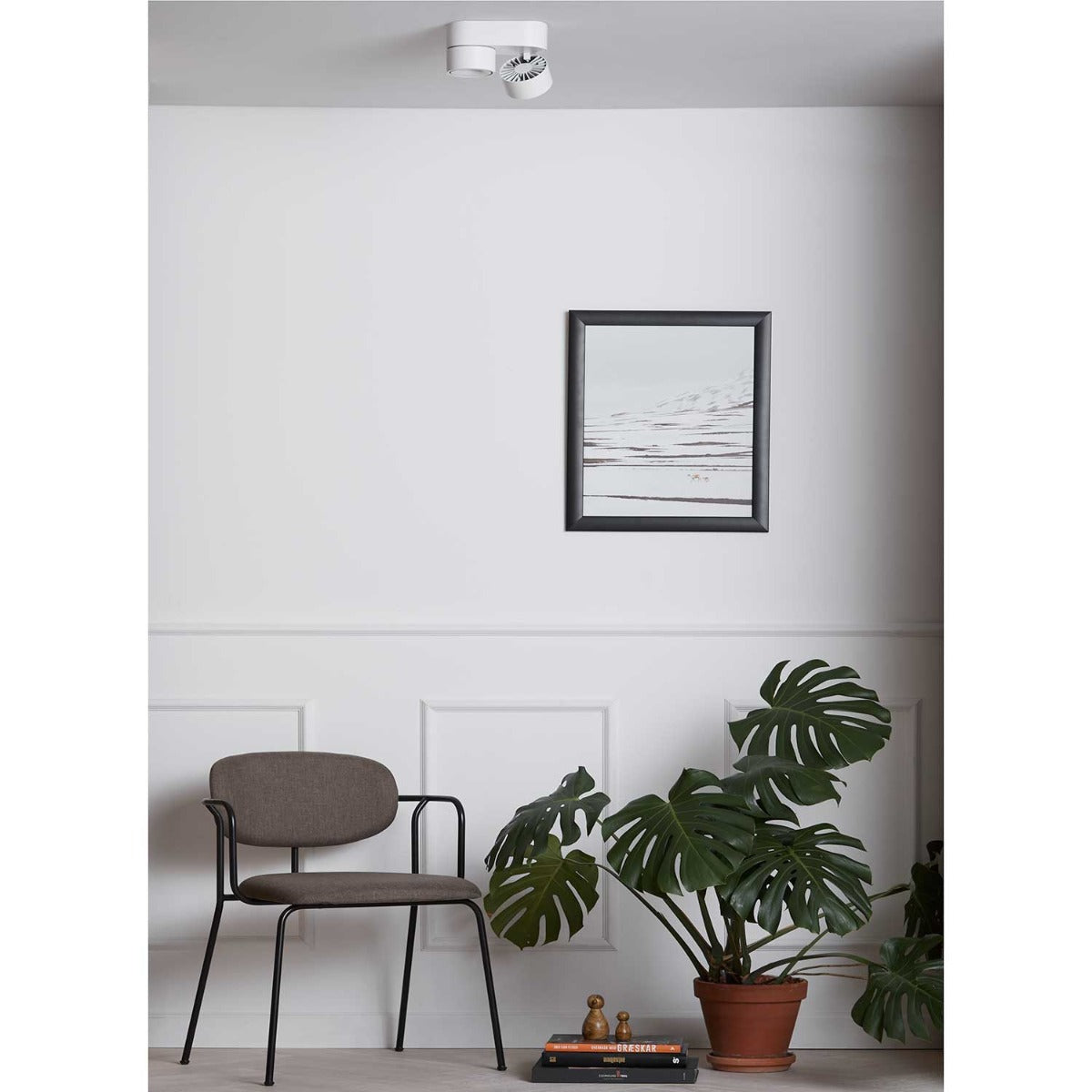 Aim Spot Double Loft/Vægspot - Hvid - Loom Design