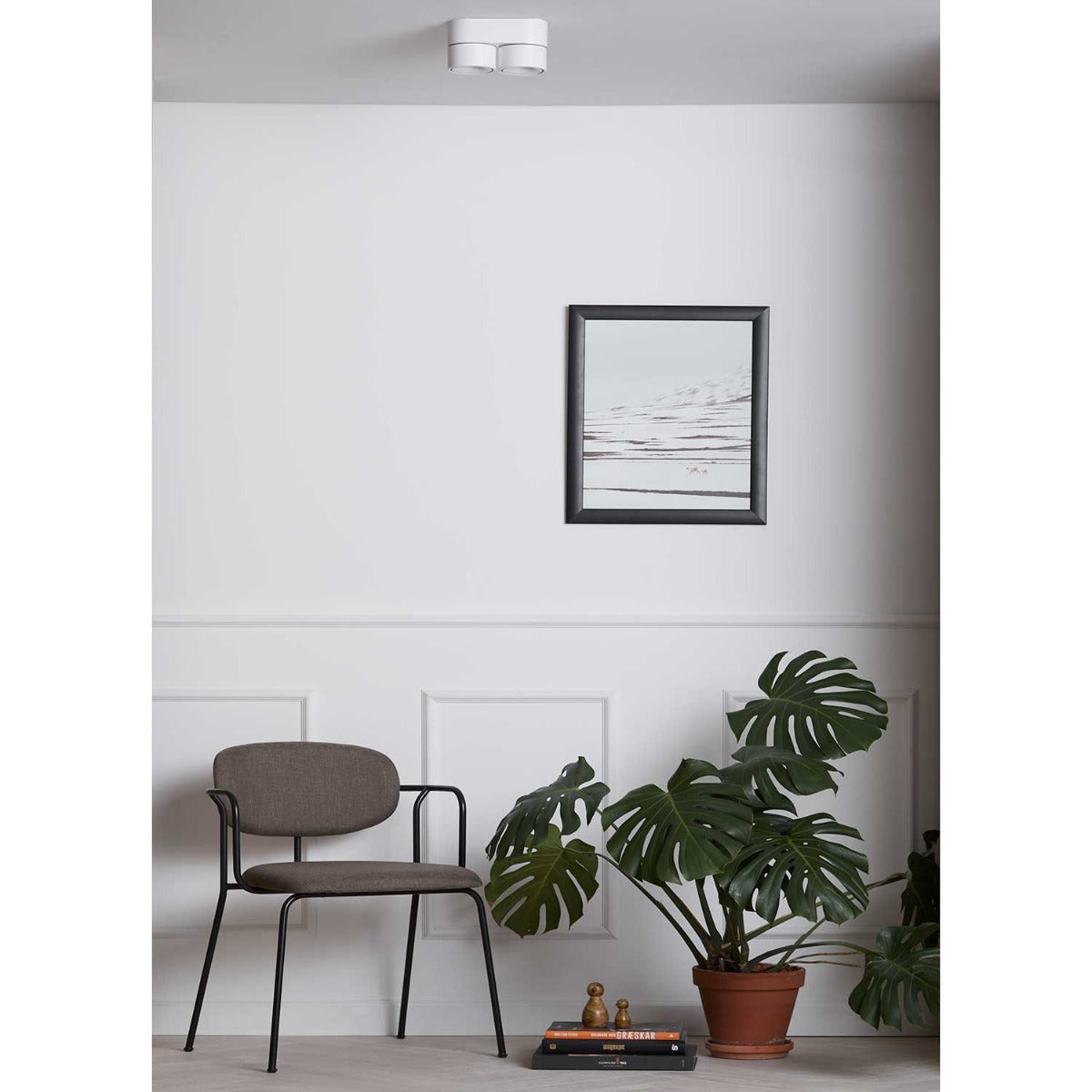 Aim Spot Double Loft/Vægspot - Hvid - Loom Design