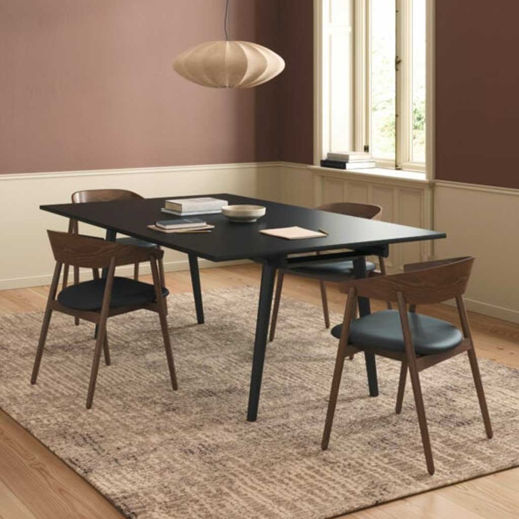 AC2 spisebordsstol - Bøg Sort mat lak / Polster - Andersen Furniture