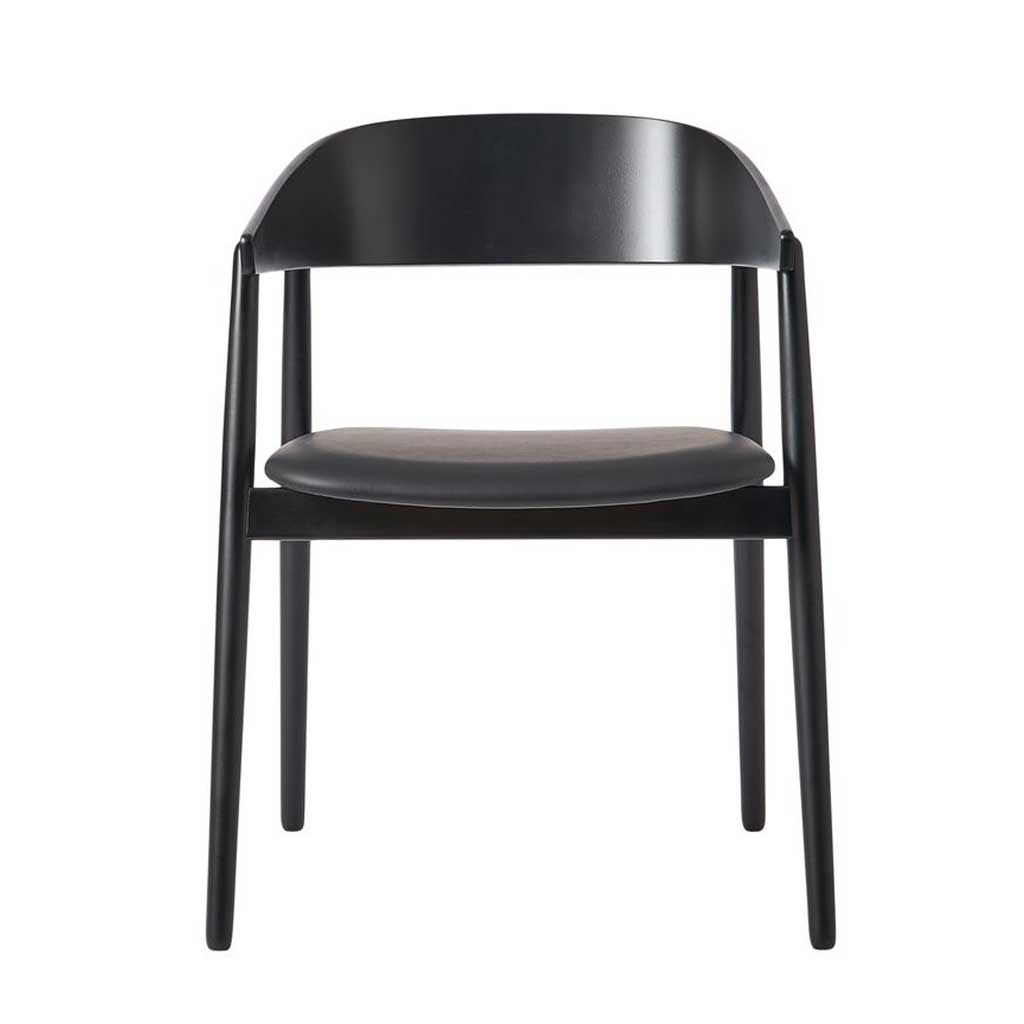 AC2 spisebordsstol - Bøg Sort mat lak / Polster - Andersen Furniture