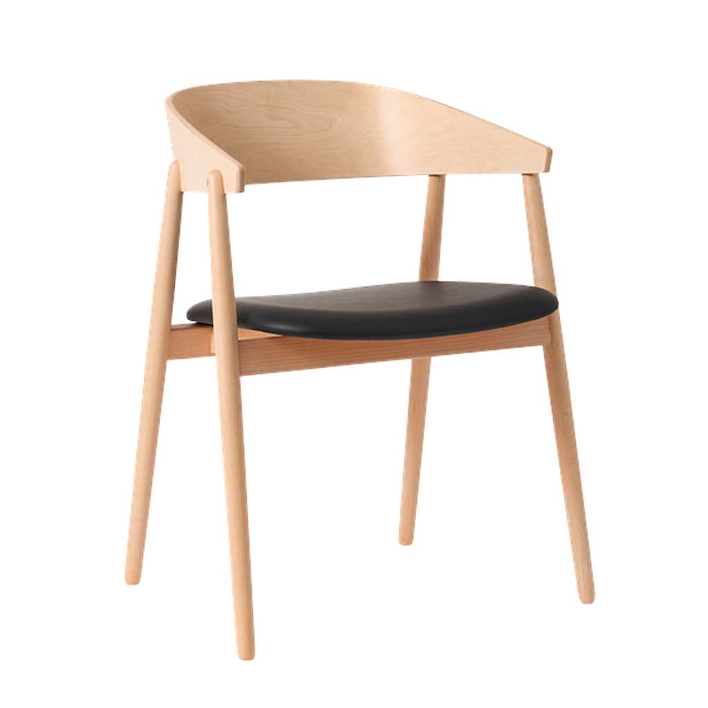 AC2 spisebordsstol - Bøg Hvidpigmenteret mat lak / Polster - Andersen Furniture