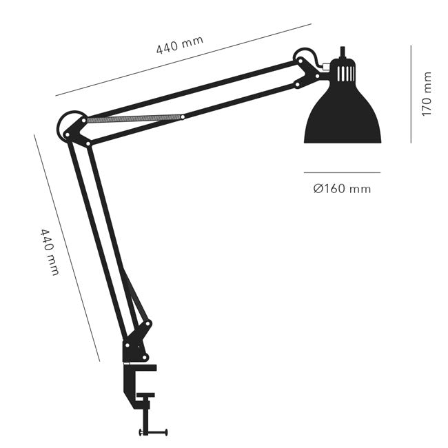 Archi T2 væg/bordlampe - Nordic Living