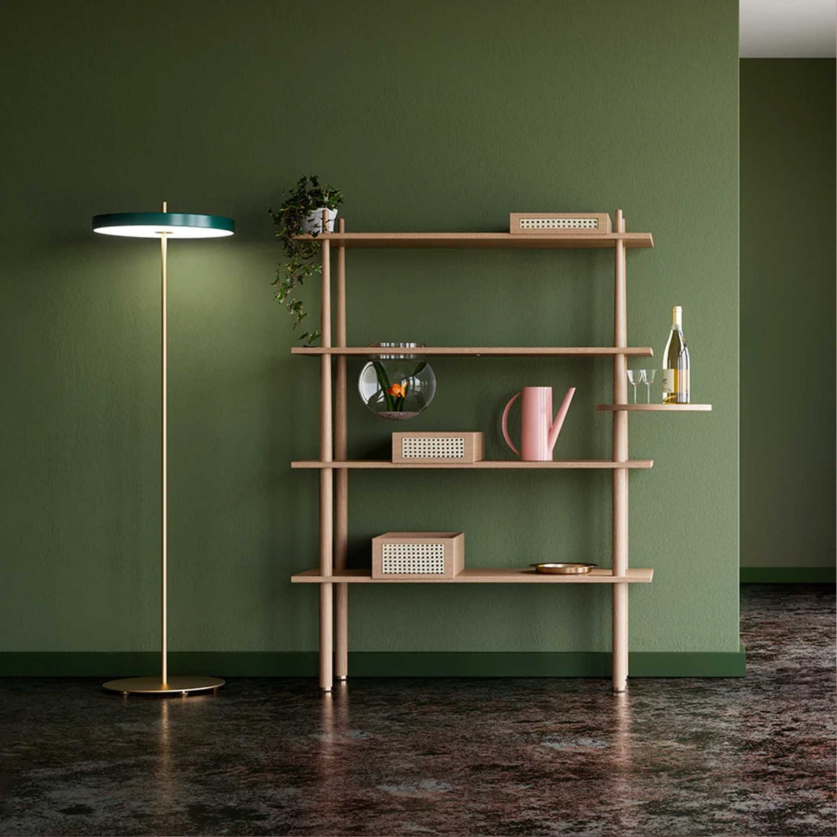 Asteria gulvlampe - Foreste Green - H: 150,7 cm - Umage