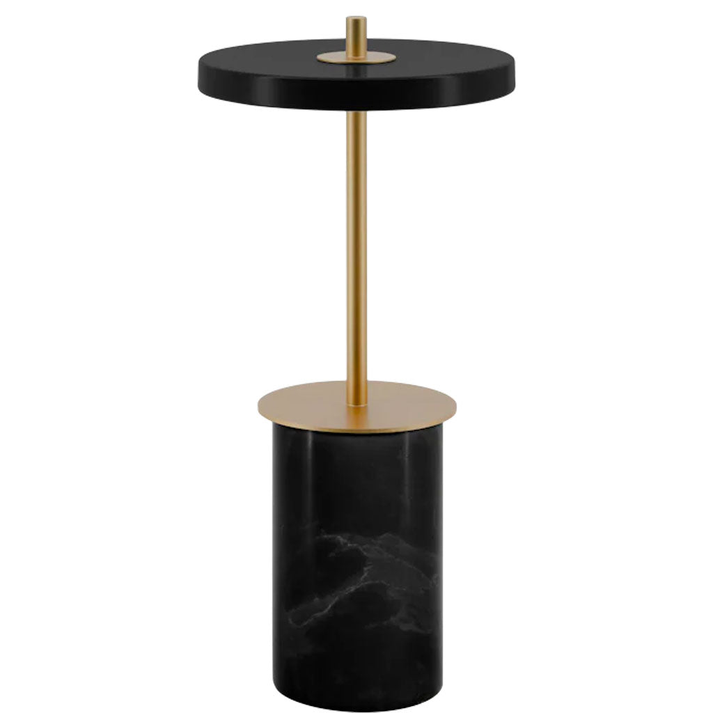 Asteria Move Mini Trådløs Bordlampe - Black Marble - H: 25.5 cm - Umage