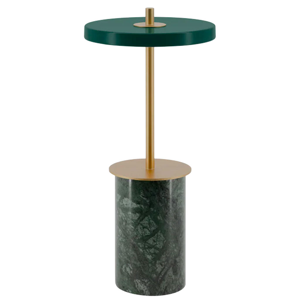 Asteria Move Mini Trådløs Bordlampe - Green Marble - H: 25.5 cm - Umage