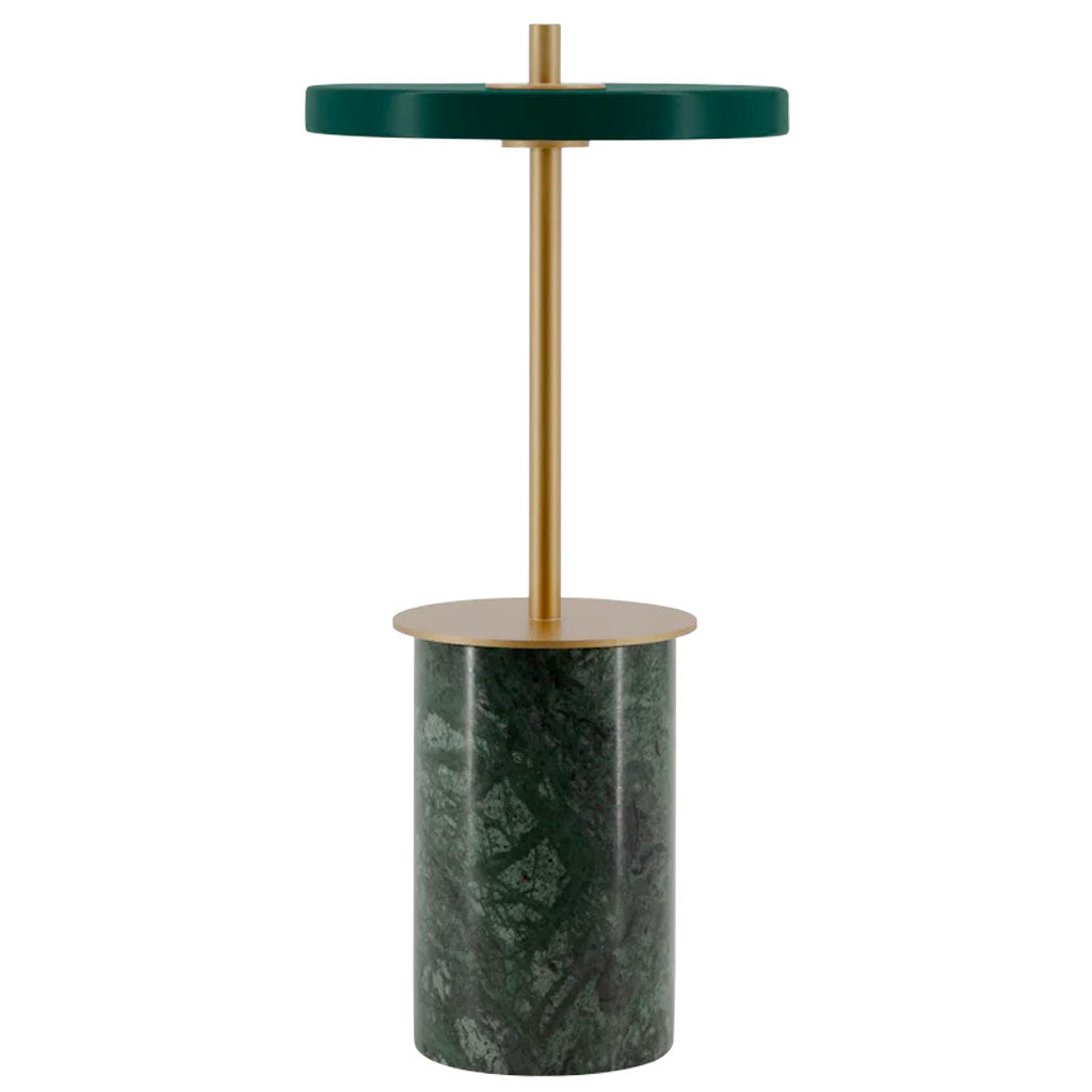 Asteria Move Mini Trådløs Bordlampe - Green Marble - H: 25.5 cm - Umage