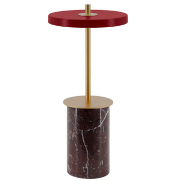 Asteria Move Mini Trådløs Bordlampe - Red Marble - H: 25.5 cm - Umage