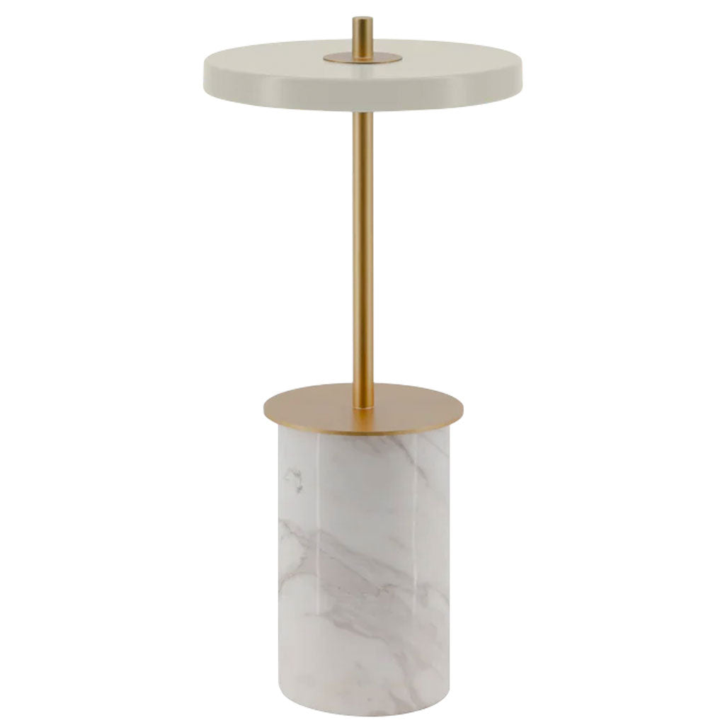 Asteria Move Mini Trådløs Bordlampe - White Marble - H: 25.5 cm - Umage