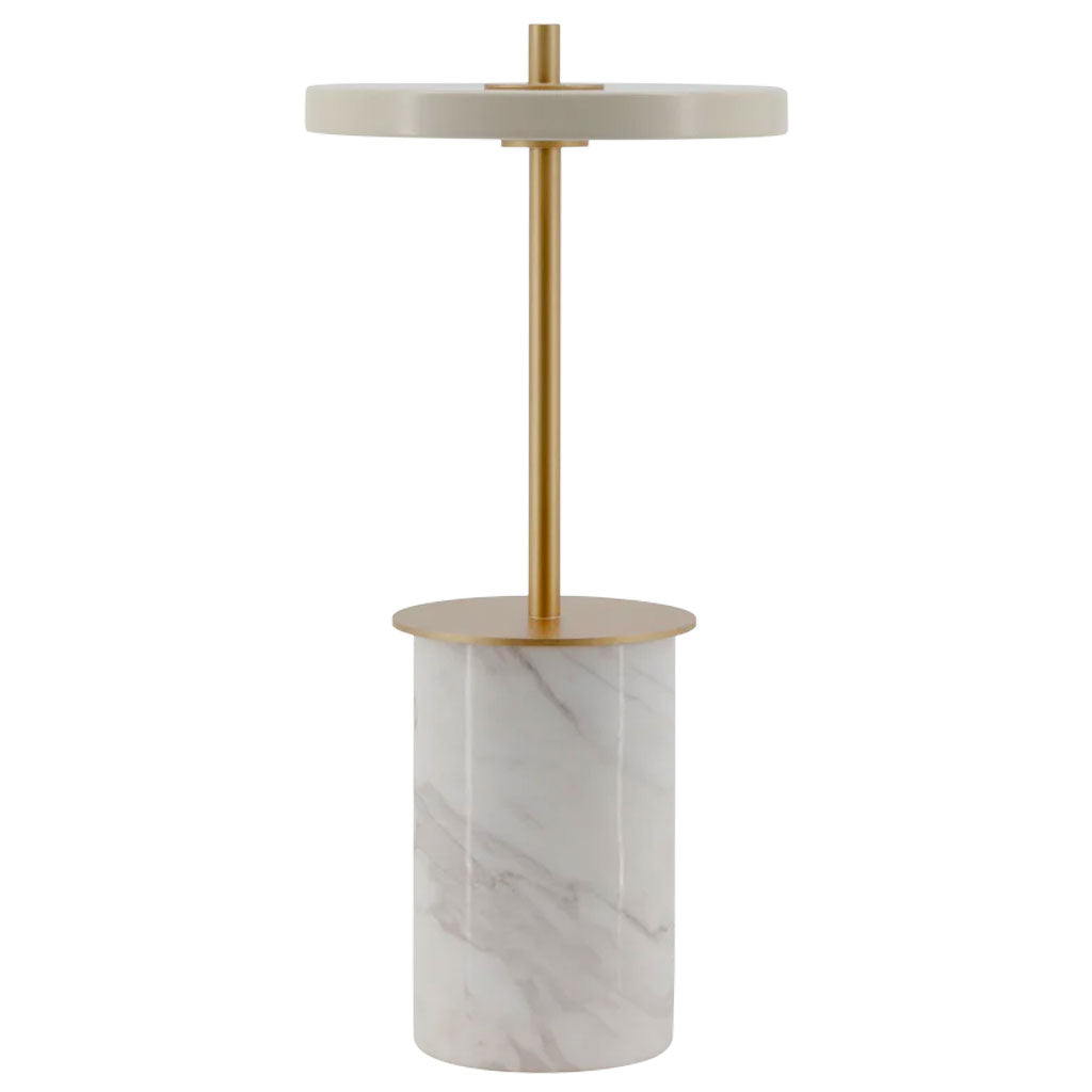 Asteria Move Mini Trådløs Bordlampe - White Marble - H: 25.5 cm - Umage