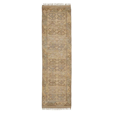 Bashir Jute Kelim Løber - 70x250 - Beige/Grey - Liv Interior