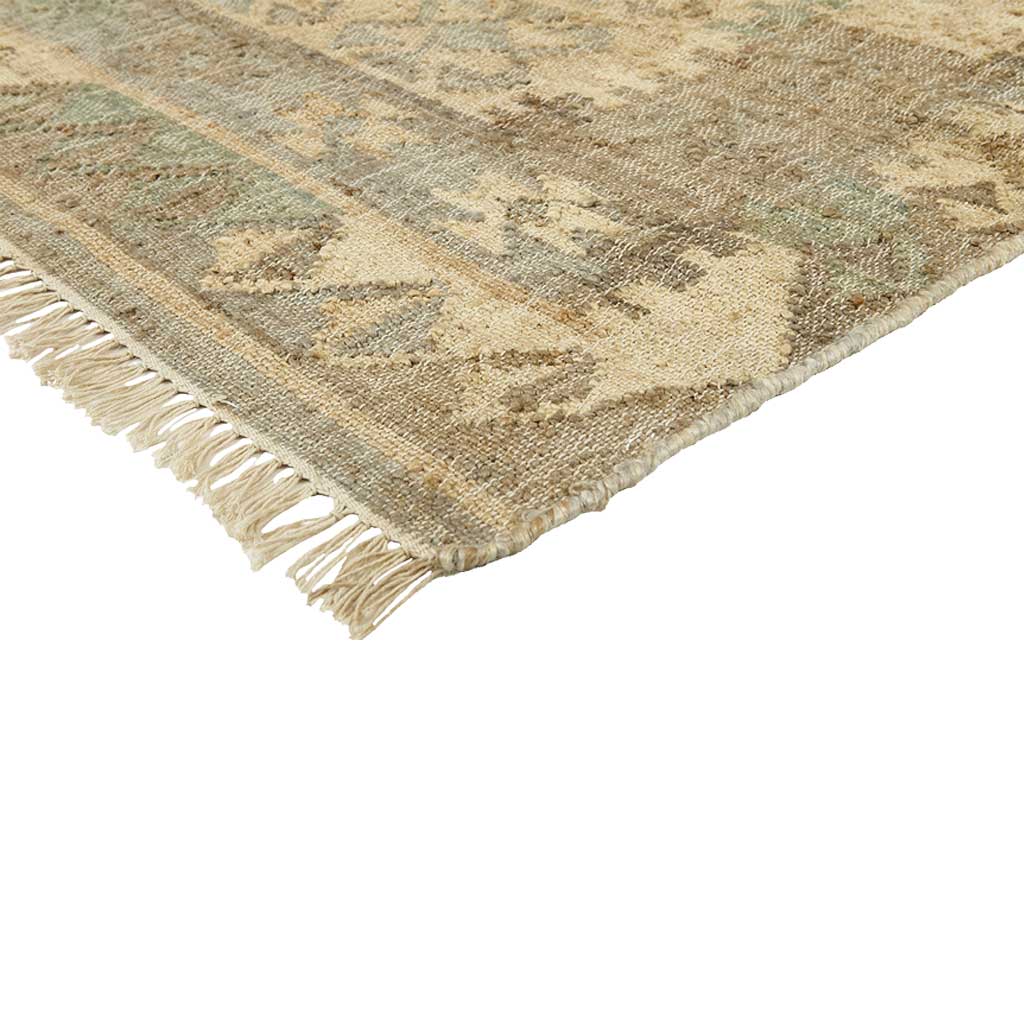 Bashir Jute Kelim Gulvtæppe - Beige/Grey - Liv Interior