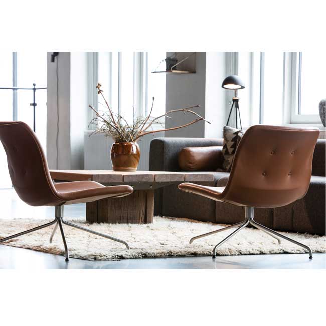 Primum Lounge Chair u/arm (Læder) - Bent Hansen