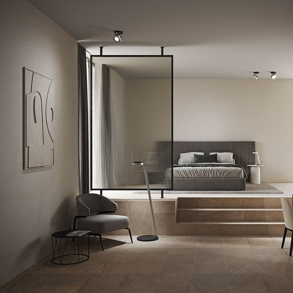 BLADE F1 Slim Gulvlampe - Matt Black / Satin Silver - Light Point / Studio F. A. Porsche