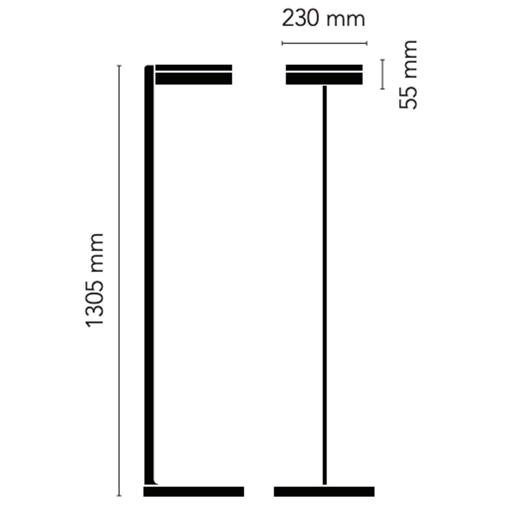 BLADE F1 Slim Gulvlampe - Matt Black / Satin Silver - Light Point / Studio F. A. Porsche