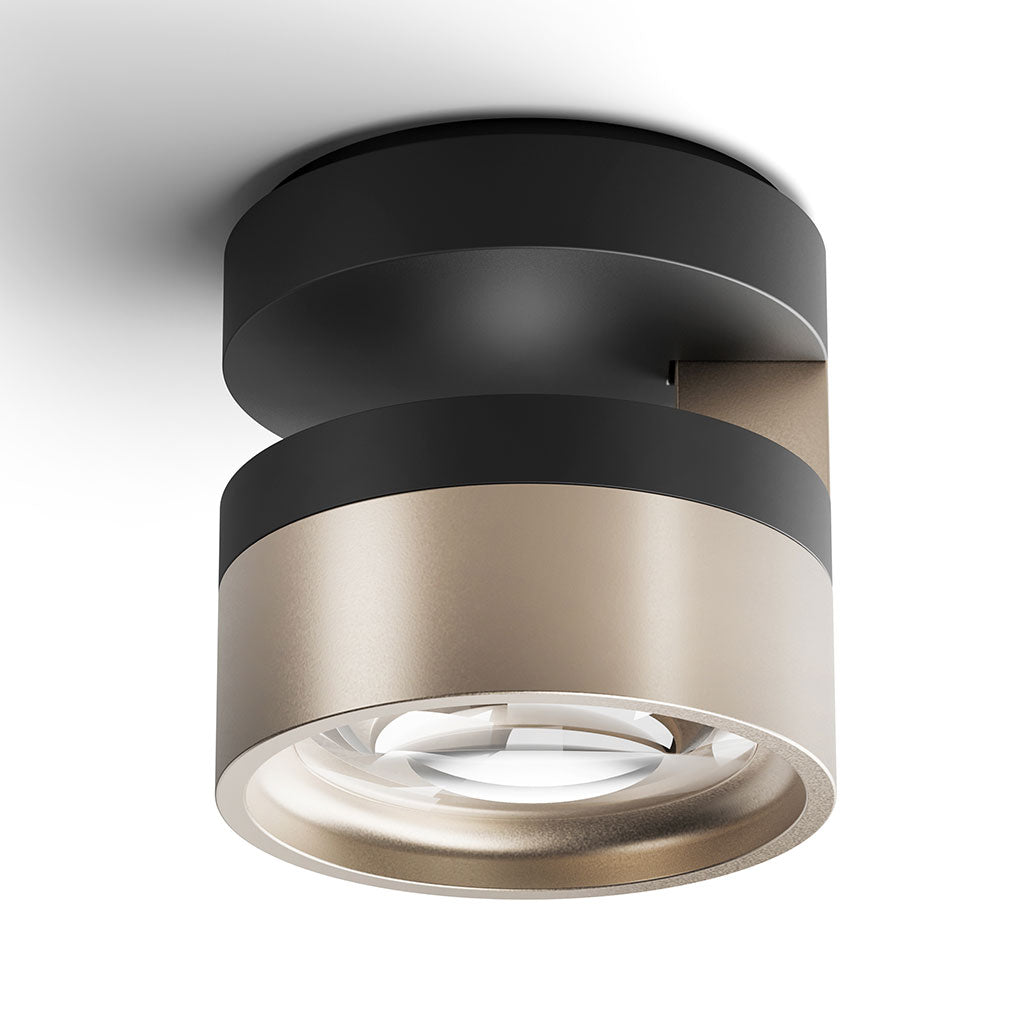 BLADE Spot C1 Loftlampe - Matt Black / Satin Gold - Light Point / Studio F. A. Porsche