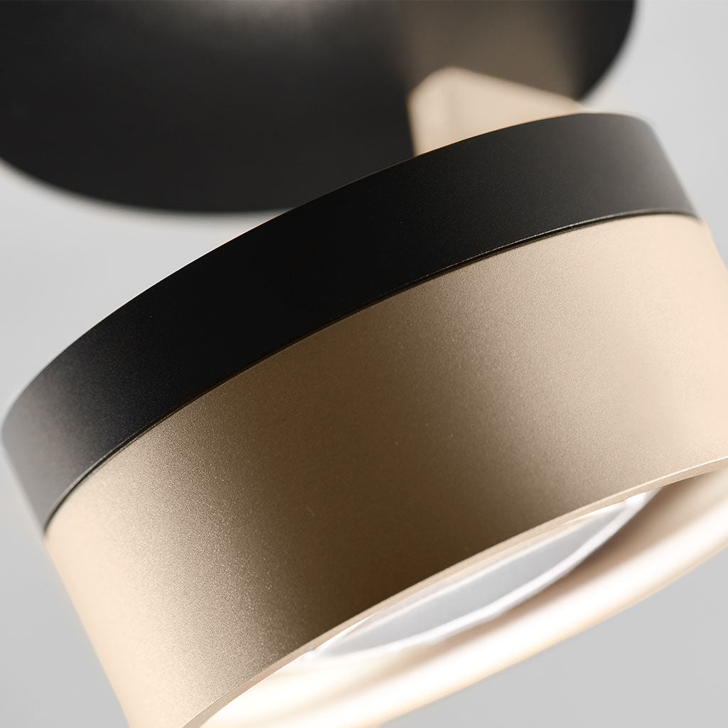BLADE Spot C1 Loftlampe - Matt Black / Satin Gold - Light Point / Studio F. A. Porsche