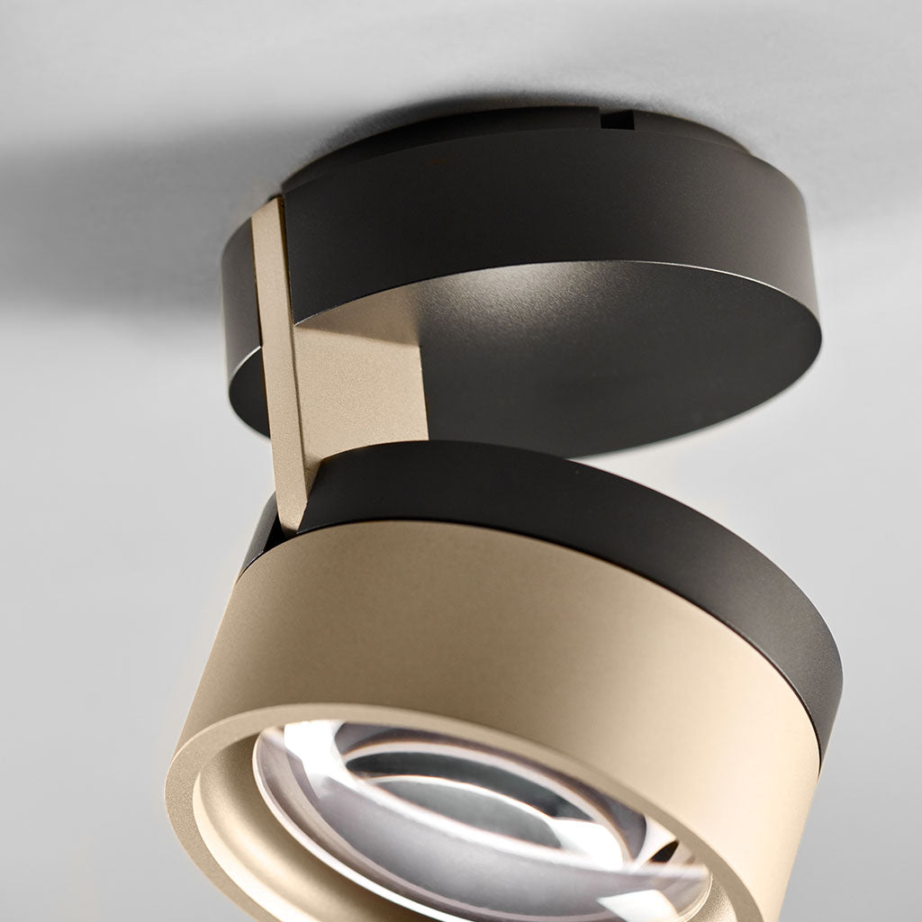 BLADE Spot C1 Loftlampe - Matt Black / Satin Gold - Light Point / Studio F. A. Porsche