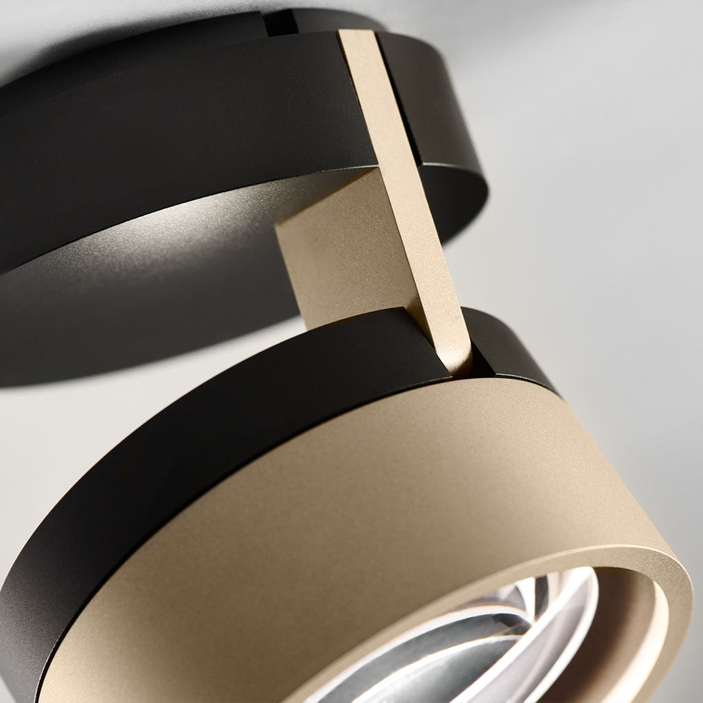 BLADE Spot C1+ Loftlampe - Matt Black / Satin Gold - Light Point / Studio F. A. Porsche
