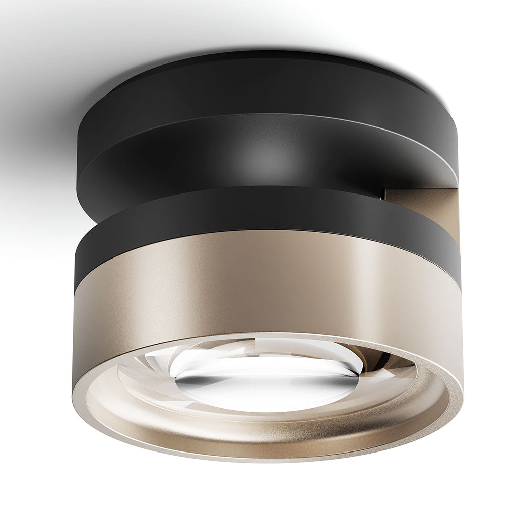 BLADE Spot C1+ Loftlampe - Matt Black / Satin Gold - Light Point / Studio F. A. Porsche