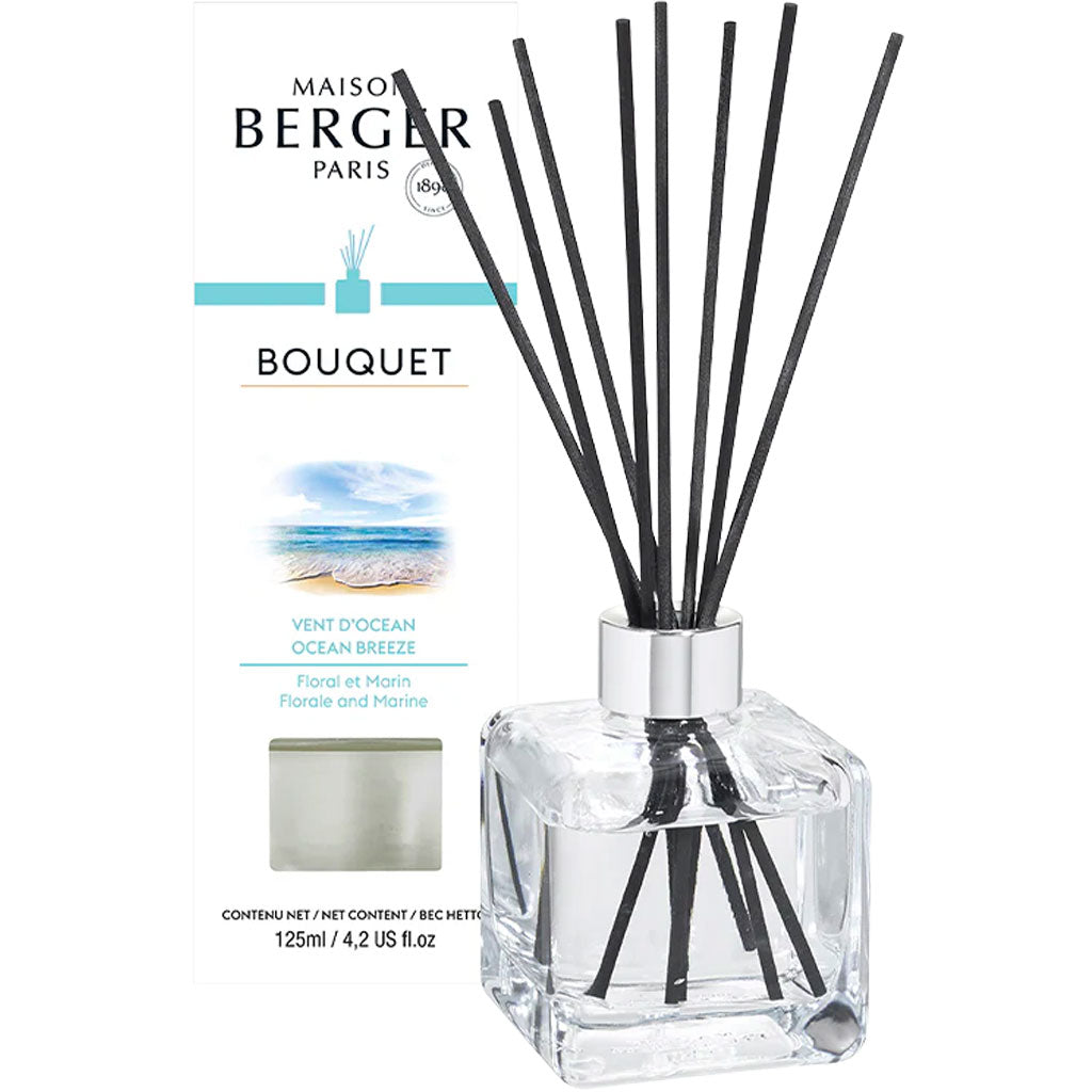 Ocean Breeze - Cube Flakon Med Duftpinde - Maison Berger