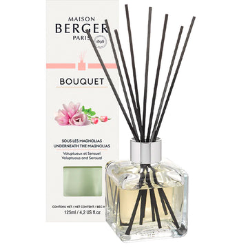 Underneath the Magnolias - Cube flakon med duftpinde - Maison Berger