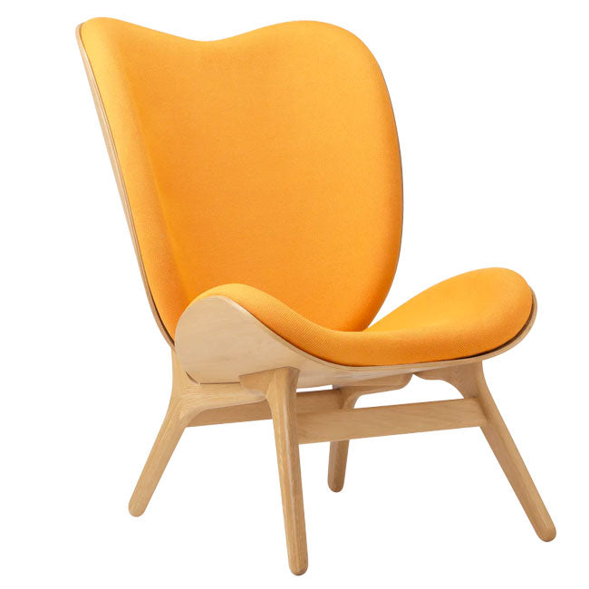 A Conversation Piece Tall Lænestol - Oak / Tangerine - H: 106 cm - Umage