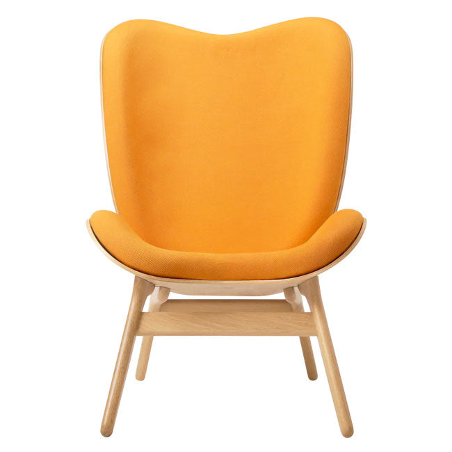 A Conversation Piece Tall Lænestol - Oak / Tangerine - H: 106 cm - Umage