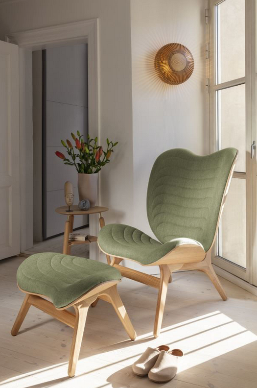 A Conversation Piece Ottoman - Dark Oak / Shadow - H: 43 cm - Umage