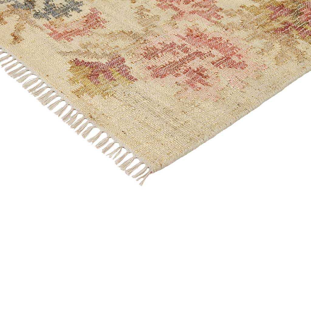 Dorset Jute Kelim Gulvtæppe - Pink/Rød/Grøn/Blå - Liv Interior