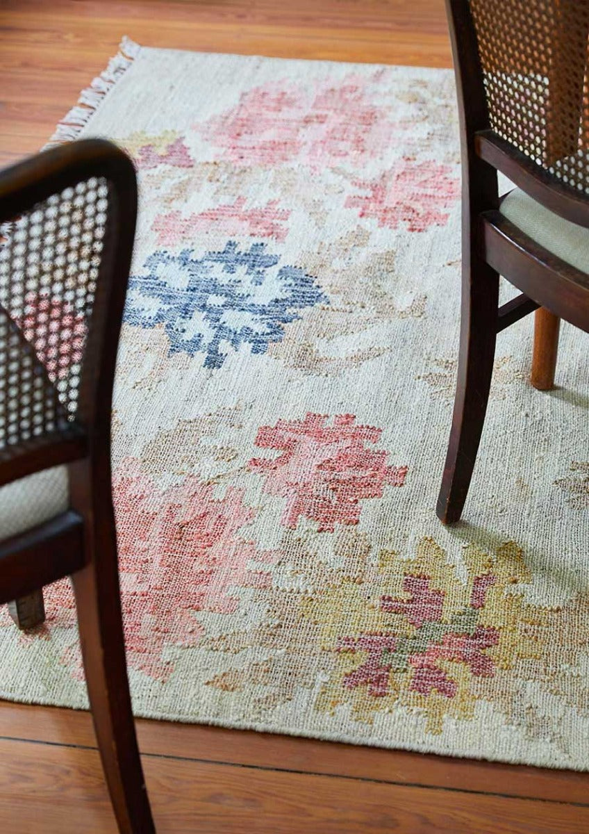 Dorset Jute Kelim Gulvtæppe - Pink/Rød/Grøn/Blå - Liv Interior