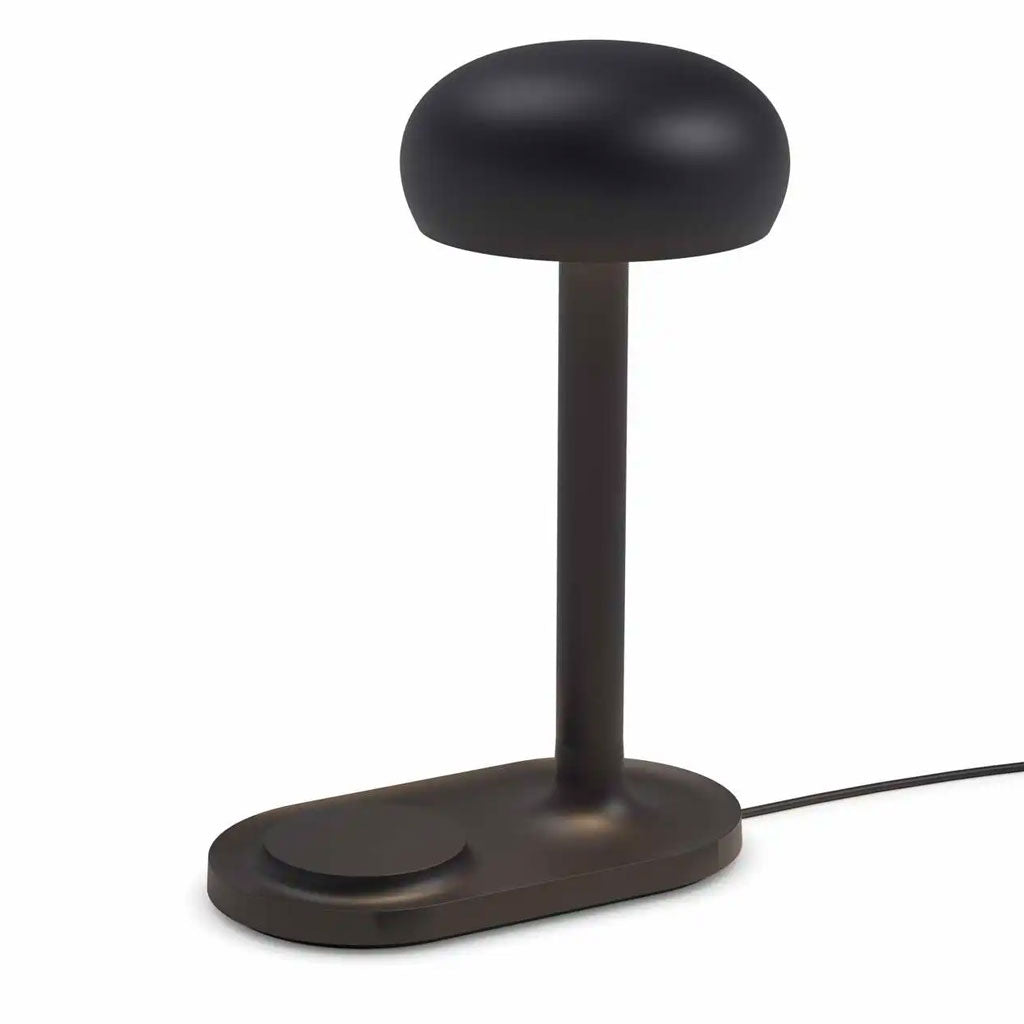 Emendo Bordlampe m/ QI trådløs oplader - Black - Eva Solo