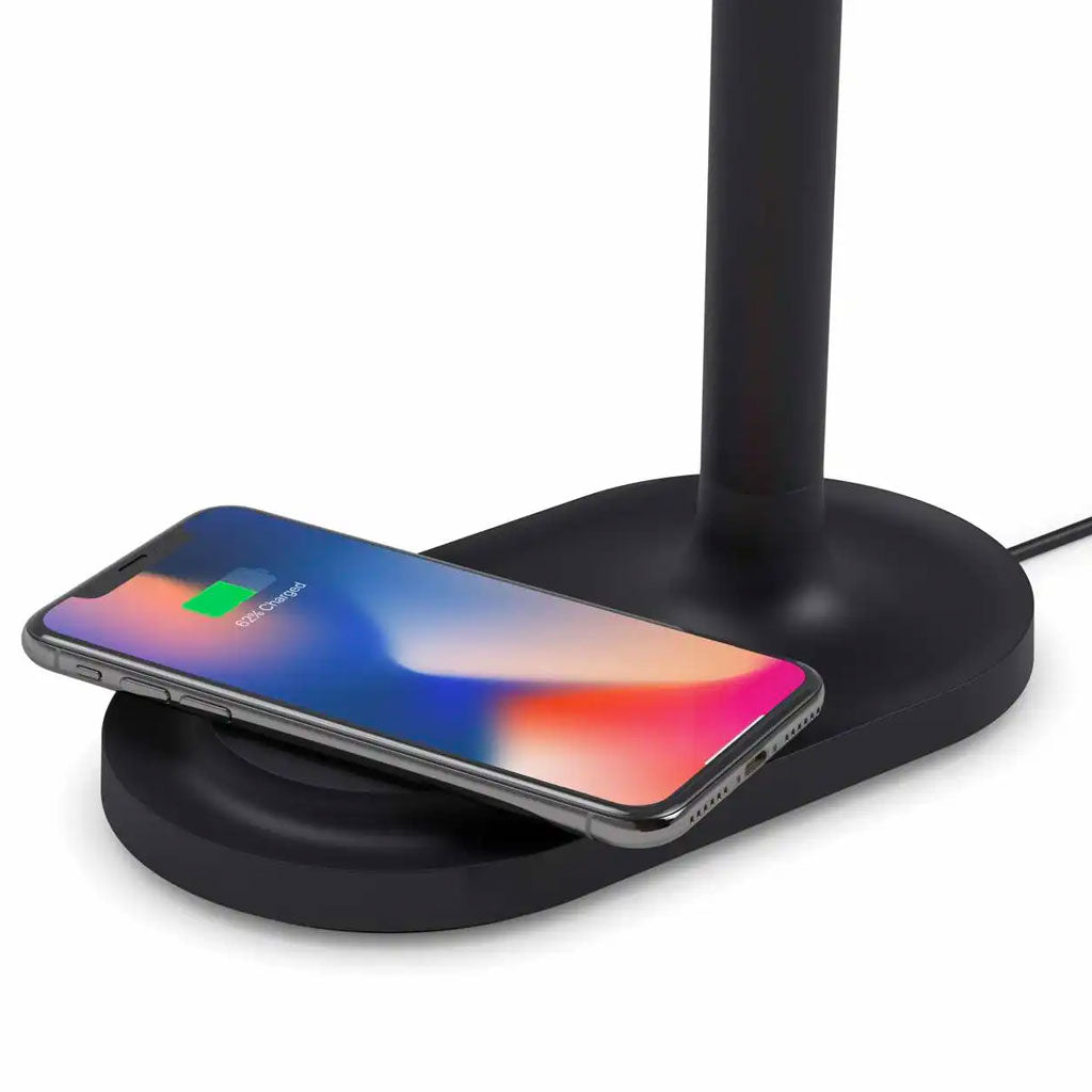 Emendo Bordlampe m/ QI trådløs oplader - Black - Eva Solo