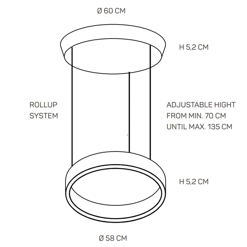 EOS 360 Pendel - Large - Mat Messing - Loom Design