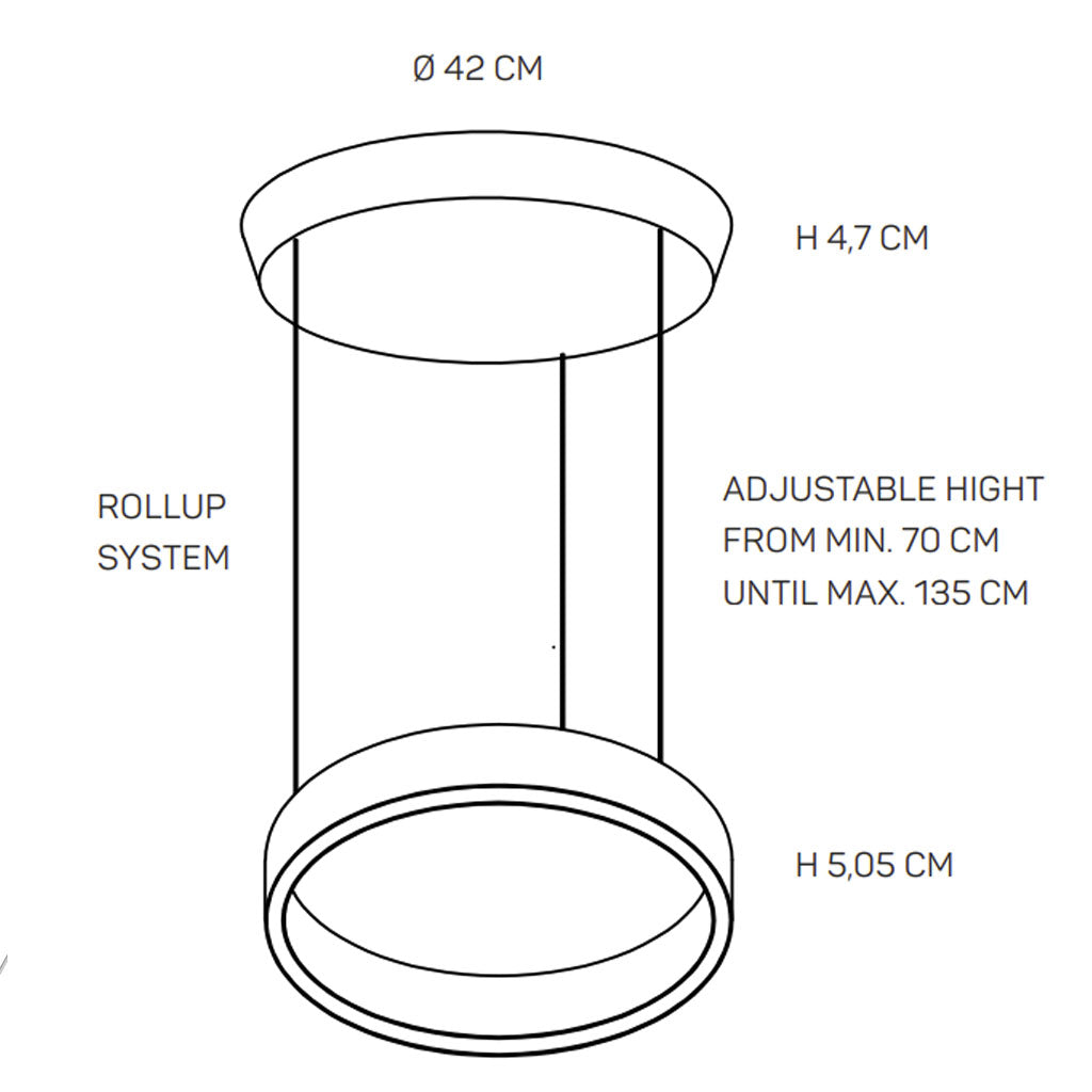 EOS 360 Pendel - Small - Mat Messing - Loom Design