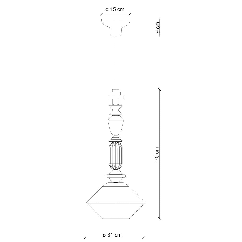 Lariat C2511 Pendel - Gul - Ferroluce