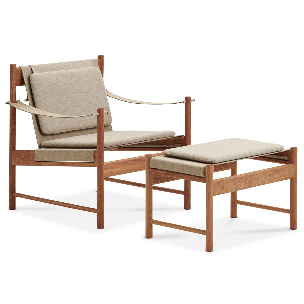 HB Lænestol - Kirsebær Olieret/Canvas - Brdr Krüger